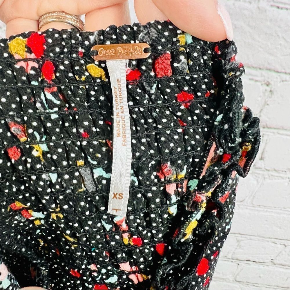 Free People Suns Out Floral Smocked Cropped Halter Top - Picture 10 of 14